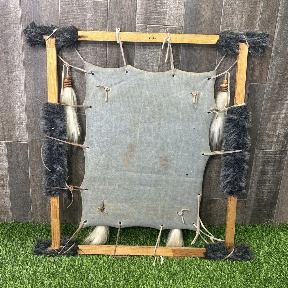 Native American Western Wall Hanging Buckskin Horsehair